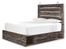 Load image into Gallery viewer, Drystan Queen Panel Bed with 4 Storage Drawers with Mirrored Dresser and 2 Nightstands

