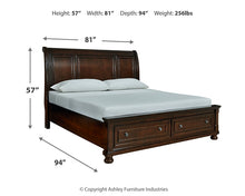 Load image into Gallery viewer, Porter  Sleigh Bed With Dresser
