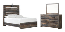 Load image into Gallery viewer, Drystan Full Panel Bed with Mirrored Dresser
