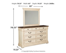 Load image into Gallery viewer, Bolanburg Queen Panel Bed with Mirrored Dresser
