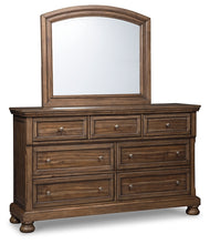 Load image into Gallery viewer, Flynnter  Sleigh Bed With 2 Storage Drawers With Mirrored Dresser, Chest And 2 Nightstands
