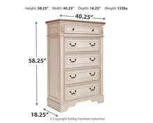 Load image into Gallery viewer, Realyn California King Upholstered Bed with Mirrored Dresser and Chest
