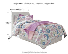 Load image into Gallery viewer, Anarasia Twin Sleigh Headboard with Mirrored Dresser
