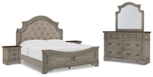 Load image into Gallery viewer, Lodenbay California King Panel Bed with Mirrored Dresser and 2 Nightstands
