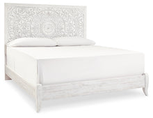 Load image into Gallery viewer, Paxberry King Panel Bed with Mirrored Dresser, Chest and Nightstand
