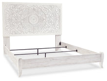 Load image into Gallery viewer, Paxberry King Panel Bed with Mirrored Dresser, Chest and Nightstand
