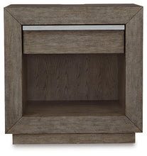 Load image into Gallery viewer, Anibecca Queen Upholstered Panel Bed with Mirrored Dresser, Chest and Nightstand
