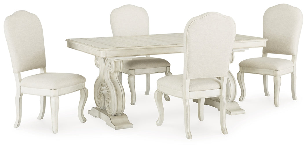 Arlendyne Dining Table and 4 Chairs