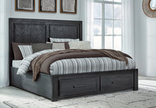 Load image into Gallery viewer, Foyland Queen Panel Storage Bed with Mirrored Dresser, Chest and 2 Nightstands
