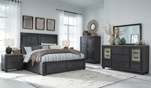 Load image into Gallery viewer, Foyland Queen Panel Storage Bed with Mirrored Dresser, Chest and 2 Nightstands
