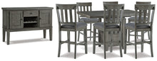 Load image into Gallery viewer, Hallanden Counter Height Dining Table and 6 Barstools with Storage
