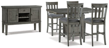 Load image into Gallery viewer, Hallanden Counter Height Dining Table and 4 Barstools with Storage
