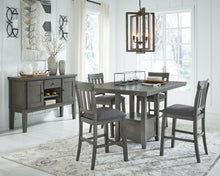 Load image into Gallery viewer, Hallanden Counter Height Dining Table and 4 Barstools with Storage
