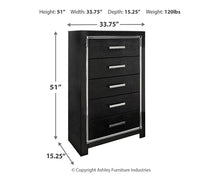 Load image into Gallery viewer, Kaydell King Upholstered Panel Headboard with Mirrored Dresser, Chest and Nightstand
