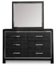 Load image into Gallery viewer, Kaydell King Upholstered Panel Storage Platform Bed with Mirrored Dresser, Chest and Nightstand

