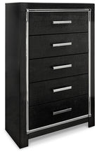 Load image into Gallery viewer, Kaydell King Upholstered Panel Storage Platform Bed with Mirrored Dresser, Chest and Nightstand
