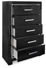 Load image into Gallery viewer, Kaydell King Upholstered Panel Storage Platform Bed with Mirrored Dresser, Chest and Nightstand
