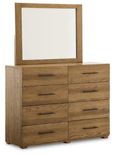 Load image into Gallery viewer, Dakmore Queen Upholstered Bed with Mirrored Dresser, Chest and Nightstand
