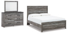Load image into Gallery viewer, Bronyan Queen Panel Bed with Mirrored Dresser
