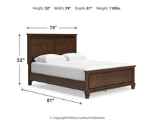 Load image into Gallery viewer, Danabrin Queen Panel Bed with Mirrored Dresser

