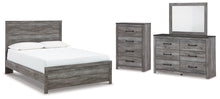 Load image into Gallery viewer, Bronyan Queen Panel Bed with Mirrored Dresser and Chest
