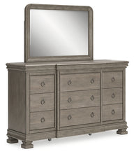Load image into Gallery viewer, Lexorne Queen Sleigh Bed with Mirrored Dresser
