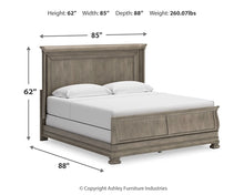 Load image into Gallery viewer, Lexorne King Sleigh Bed with Mirrored Dresser

