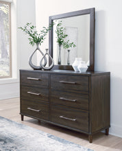 Load image into Gallery viewer, Wittland King Upholstered Panel Bed with Mirrored Dresser
