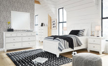 Load image into Gallery viewer, Fortman Twin Panel Bed with Mirrored Dresser, Chest and 2 Nightstands
