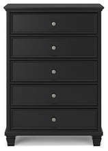 Load image into Gallery viewer, Lanolee California King Panel Bed with Mirrored Dresser, Chest and Nightstand
