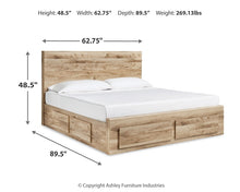 Load image into Gallery viewer, Hyanna Queen Panel Storage Bed with Mirrored Dresser

