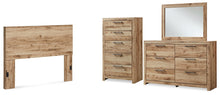 Load image into Gallery viewer, Hyanna Queen Panel Headboard with Mirrored Dresser and Chest
