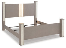 Load image into Gallery viewer, Surancha King Poster Bed with Mirrored Dresser and Chest
