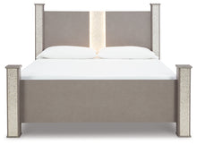 Load image into Gallery viewer, Surancha King Poster Bed with Mirrored Dresser and Chest
