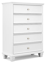 Load image into Gallery viewer, Fortman King Panel Bed with Mirrored Dresser and Chest

