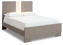 Load image into Gallery viewer, Surancha Queen Panel Bed with Mirrored Dresser and 2 Nightstands
