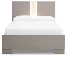 Load image into Gallery viewer, Surancha Queen Panel Bed with Mirrored Dresser and 2 Nightstands
