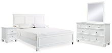 Load image into Gallery viewer, Fortman King Panel Bed with Mirrored Dresser and Nightstand
