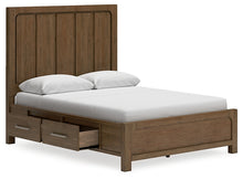 Load image into Gallery viewer, Cabalynn Queen Panel Bed with Storage with Mirrored Dresser and Nightstand
