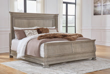 Load image into Gallery viewer, Lexorne King Sleigh Bed with Mirrored Dresser and 2 Nightstands
