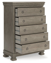 Load image into Gallery viewer, Lexorne California King Sleigh Bed with Mirrored Dresser, Chest and Nightstand
