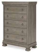 Load image into Gallery viewer, Lexorne California King Sleigh Bed with Mirrored Dresser, Chest and Nightstand

